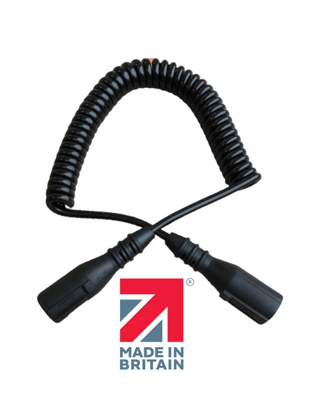 4m 24V 7-Pin N-Type Coiled Trailer Cable – ISO 1185 Suzie Lead for Truck & HGV