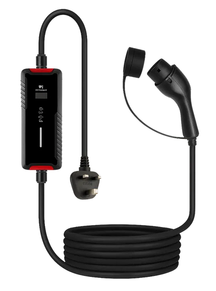 Type 2 to 3-Pin EV Charging Cable - 13A