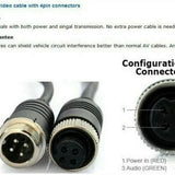 4-Pin Aviation Camera Extension Cable - Van/Truck/Lorry (1m 5m 10m 20m)