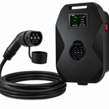 EV-LEK 32A 7.4kW smart EV wall charger with Type 2 connector and 5 metre tethered charging cable