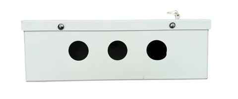 Lockable CCTV DVR/NVR Recorder Security Box - Steel Cabinet 38x38x15cm (2 Keys) cable