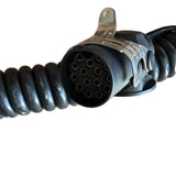 15-Pin ISO 12098 Trailer Power & Data Coiled Suzie Lead - Truck HGV