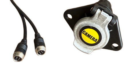 Twin Camera 24N Trailer Socket - Also Fits Tractor Units car